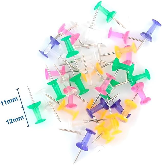 144 Pieces 40 Pieces Steel Thumb Pins Assorted Colors for Arts (Crafts & Home Projects)