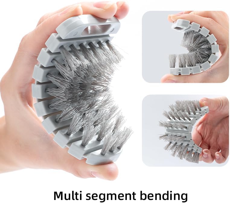 Ergonomic Fruit and Vegetable Brush - White and Grey
