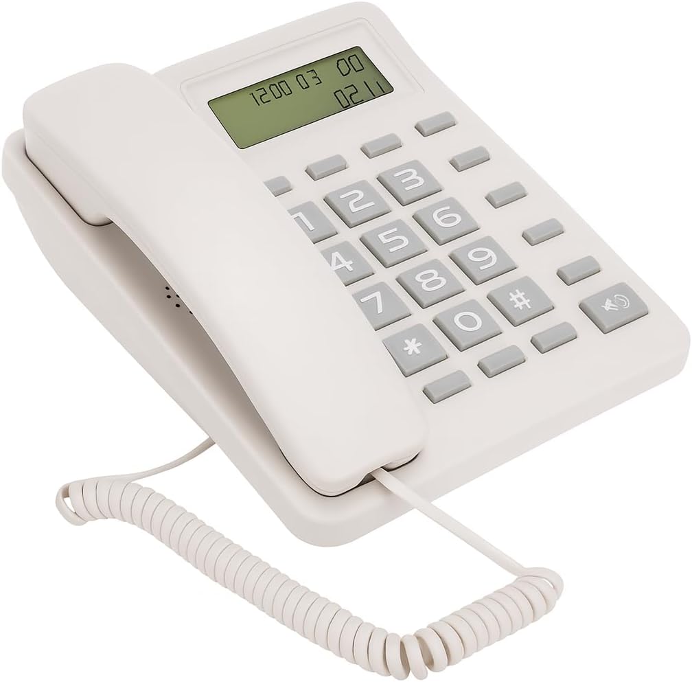 72 Pieces Desktop Corded Landline Phones with LCD Display (Reliable Home or Office Telephone with Clear Sound – Large Screen – Caller ID – and Adjustable Volume)