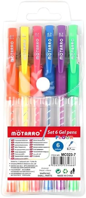 120 Pieces 6 Pieces (0.7mm Gel Pens – 15cm Assorted Colors for Writing & Drawing)