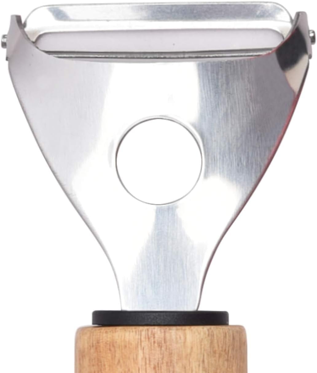 Stainless Steel Peeler with Acacia Wood Handle – Ergonomic, Durable, and Perfect for Everyday Peeling Tasks