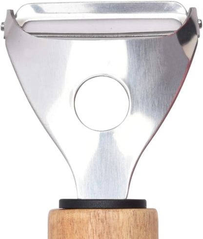 Stainless Steel Peeler with Acacia Wood Handle – Ergonomic, Durable, and Perfect for Everyday Peeling Tasks