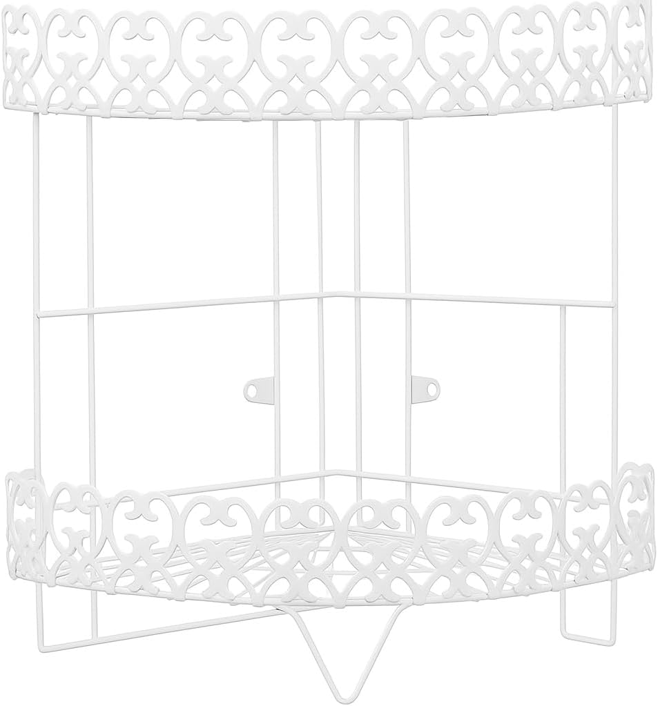 2-Tier Corner Bathroom Shelf – Space-Saving Bathroom Organizer, Rustproof Stainless Steel, Easy to Install, Ideal for Shower Accessories, Toiletries, and Storage