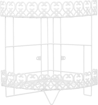 2-Tier Corner Bathroom Shelf – Space-Saving Bathroom Organizer, Rustproof Stainless Steel, Easy to Install, Ideal for Shower Accessories, Toiletries, and Storage