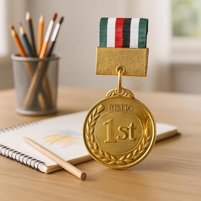 Gold Medal for First Place - Premium Quality Award Medal, Pack of 1