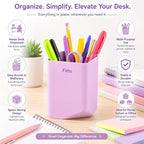 120 Pieces Lavender Desktop Pen Holders (Compact Open-Top Plastic Organizer for Pens – Pencils – Markers – Brushes and Stationery Tools)
