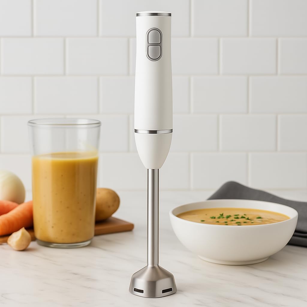 72 Pieces Powerful Stainless Steel Hand Blender Choppers (High-Speed Electric Food Processor for Smoothie – Soup – Sauce – and Puree – Durable – Multi-Purpose Kitchen Tool)