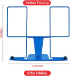 96 Pieces Metal Desk Lectern Book Stands (Adjustable Reading Stand for Books – Tablets & Documents – Sturdy Foldable Desktop Holder (230mm – Blue))