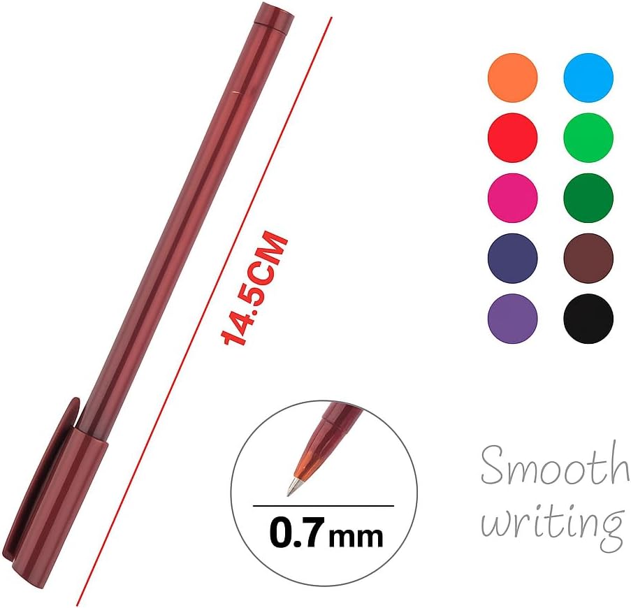 120 Pieces 7 Pieces Ball Point Pens (14.5cm – Assorted Colors)