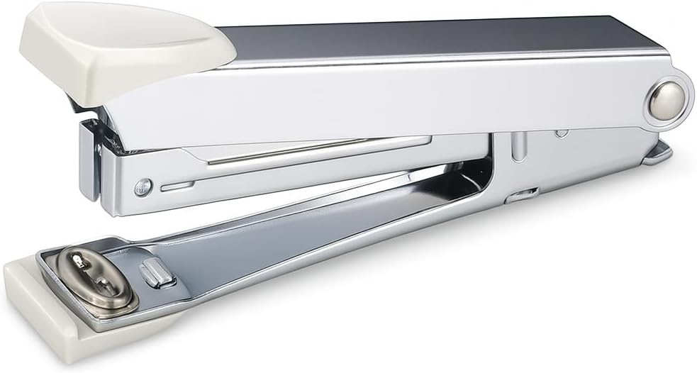 Square-Cap No.10 Stapler, All-Metal Construction, Compact & Durable, 10 Sheets Capacity, Smooth Stapling Action, Perfect for Home, Office, and School - Lightweight and Reliable