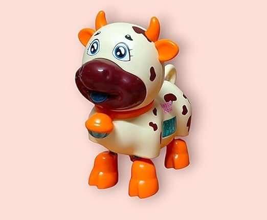 Fitto Cow Musical Toys Baby Dancing Walking Baby Cow Toy With Music And LED Lights Swinging Cow Robots Sound Preschool Educational Toy