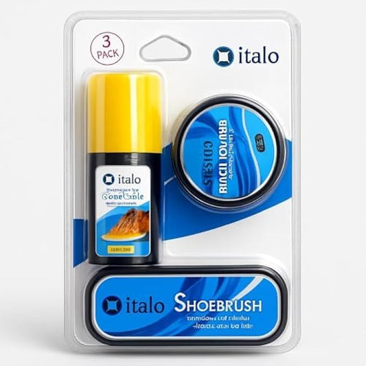 Shoe Cleaner & Shiner Kit with Brush, Shoe Polish Cream & Applicator for Leather Shoes, Boots & Sneakers