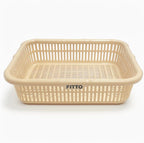 96 Pieces Mini Storage Basket X-Larges (39x29x8 cm Sturdy Transparent-Natural Plastic Storage Basket – 4.5L – BPA-Free – Easy to Stack and Clean – Assorted)