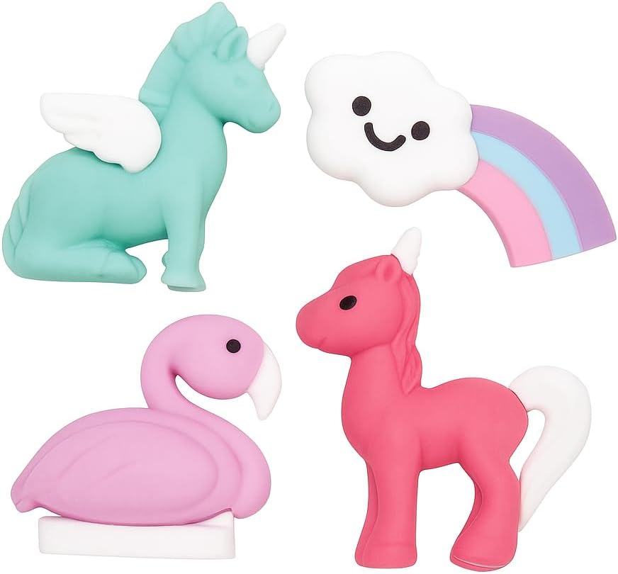 120 Pieces 4 Pieces Assorted Animal Shaped Erasers (Colorful School Supplies)