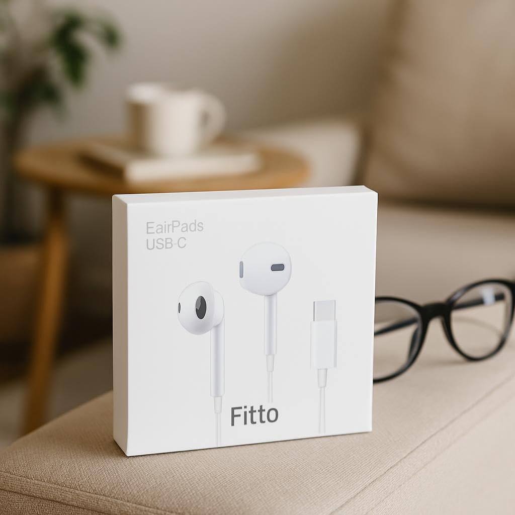Wired Earpods Type-C, White - Comfortable Sound Experience
