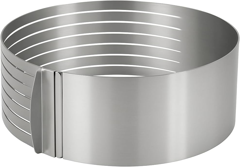 96 Pieces Slicers (Adjustable Layer Cake Slicer – 15-20cm Stainless Steel Round Bread Layer Cake Cutter Mold – Baking Tool Kit Set – Silver – for Cake Lovers)