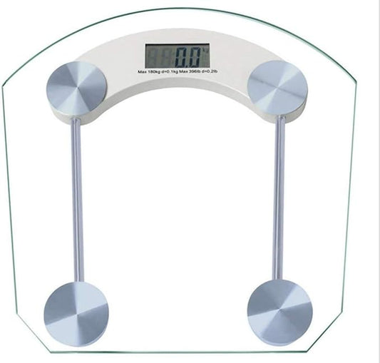 Fitto Body Weighting Scale - Digital Glass Weight Machine, High Precision Electronic Body Weighing Scale, Slim Design with LCD Display, Weight Scale for Home, Fitness, and Health Tracking