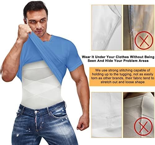Compression Shirt, Body Shaper, Slimming Undershirt, Tank Top, Gynecomastia, Sleeveless Shapewear Vest, Men