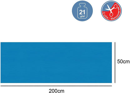 Crepe Paper 200cm x 50cm Deep Sky Blue for Crafts and Decorations