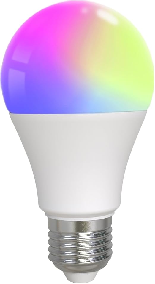 Fitto RGB Color Smart LED Bulb - WiFi & Bluetooth Compatible, Alexa & Google Assistant Voice Control, Energy Efficient, Adjustable Brightness, 16 Million Colors, E26 Base - 10W (60W Equivalent)