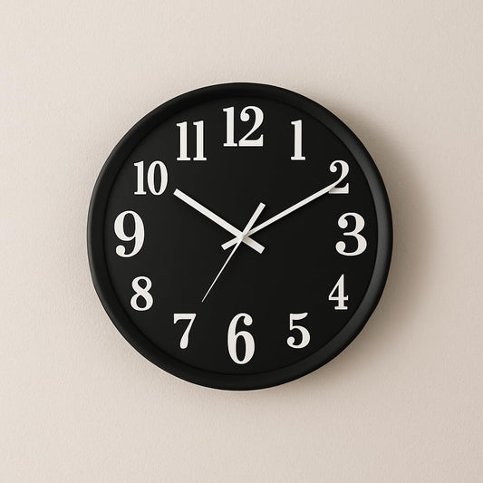 Wall Clock - Modern Minimalist Silent Quartz Clock, Easy-to-Read Numbers, Perfect for Office, Living Room, Kitchen, or Bedroom - Stylish and Functional Timepiece