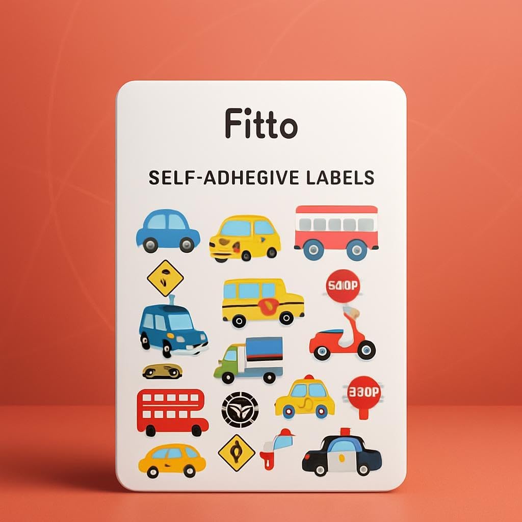 144 Pieces Vehicle Series Self Adhesive Labels 5 Sheets (15x11cm for Car Decals)