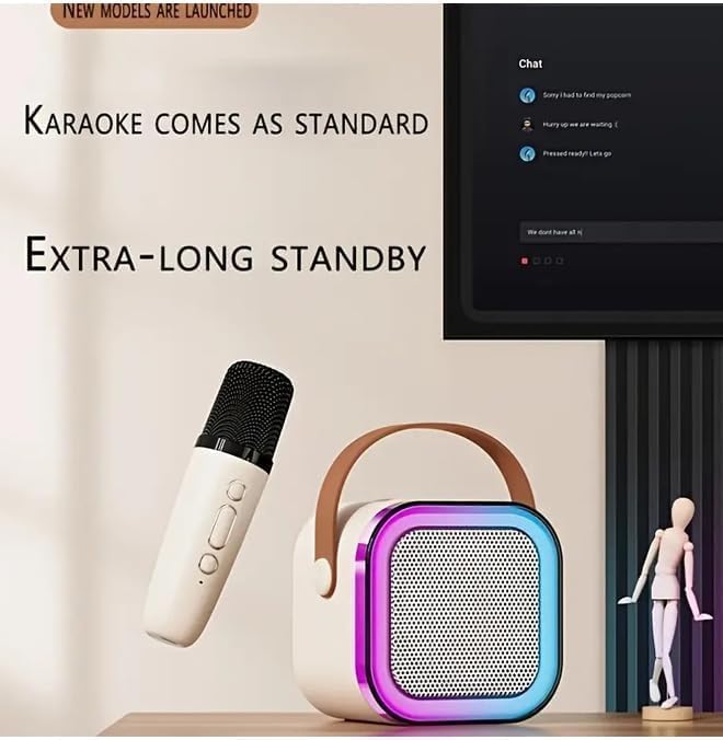 72 Pieces Karaoke Machines (Wireless Microphone – Portable – For Adults & Kids – BT – RGB Lights – Expandable 64G TF Card – Type-C – Aux-in – For Party)