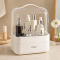 60 Pieces Makeup Organizer Boxes (Dust Water Proof Cosmetic Storage with Cover and Handle – 25x24x18cm – White)
