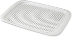 96 Pieces White Trays with Drainage (Multi-Functional Kitchen Organizer for Food Prep – Serving – and Storage – Durable Plastic Tray for Home and Kitchen Use)