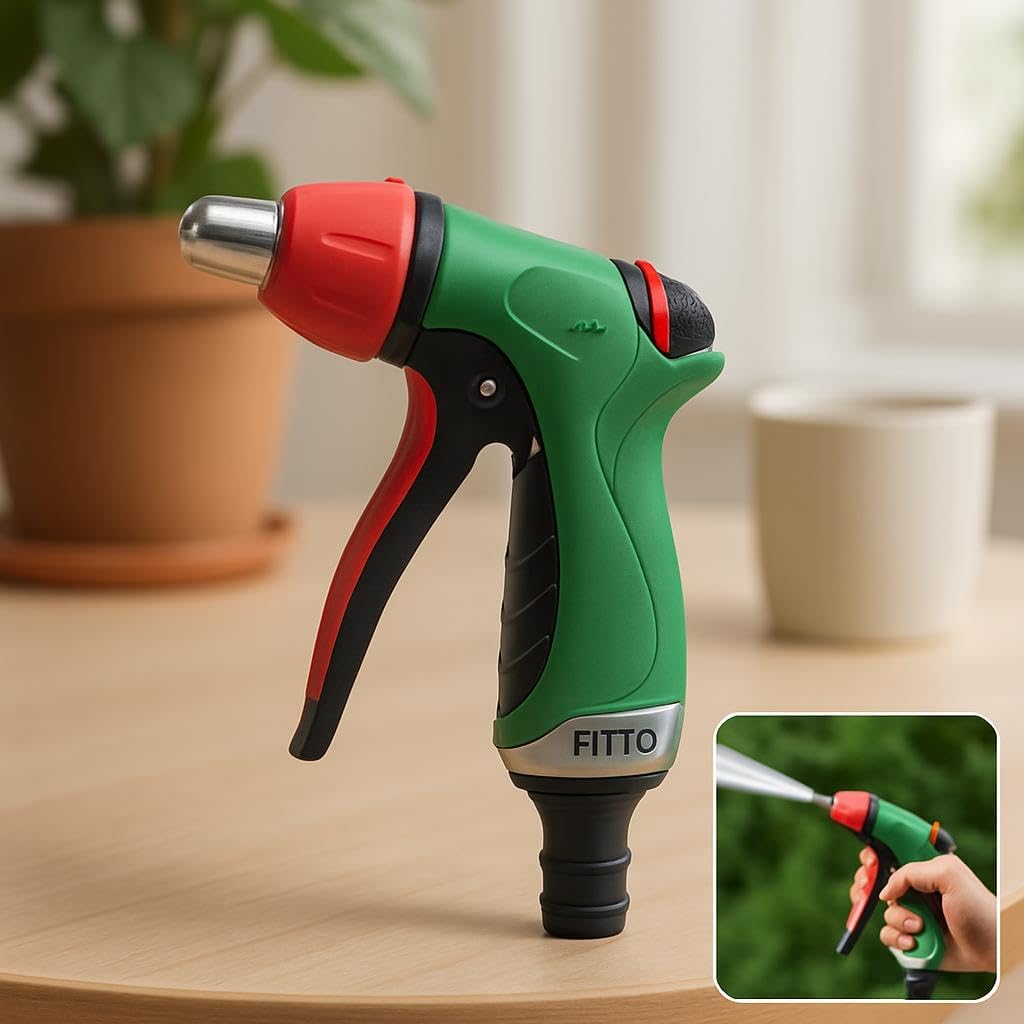72 Pieces Adjustable Garden Hose Nozzles with Trigger Handle (Red and Green)
