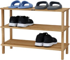 72 Pieces Wooden Shoe Racks (3 Layer – Natural Wood Color – 74x26x48.5cm)