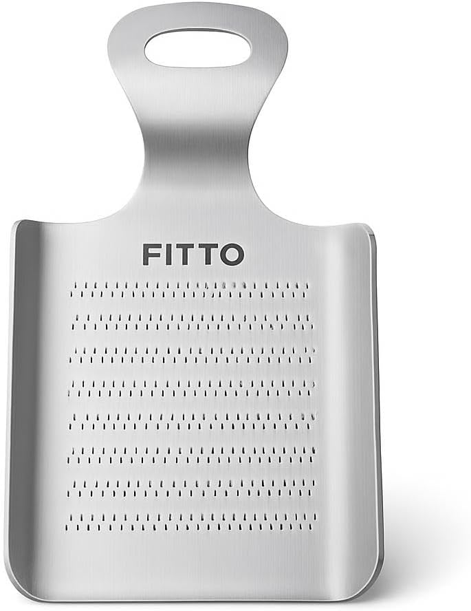 Small Stainless Steel Grater – Multi-Purpose Garlic, Ginger, Cheese, Nutmeg, and Chocolate Grater for Kitchen, Dishwasher Safe, Silver