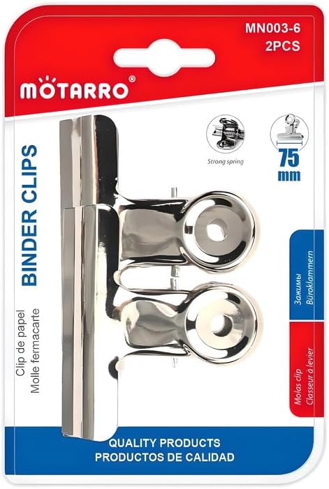 120 Pieces Binder Clip 2 Packs (75mm – Large Paper Clamps for Office and Home Organization)