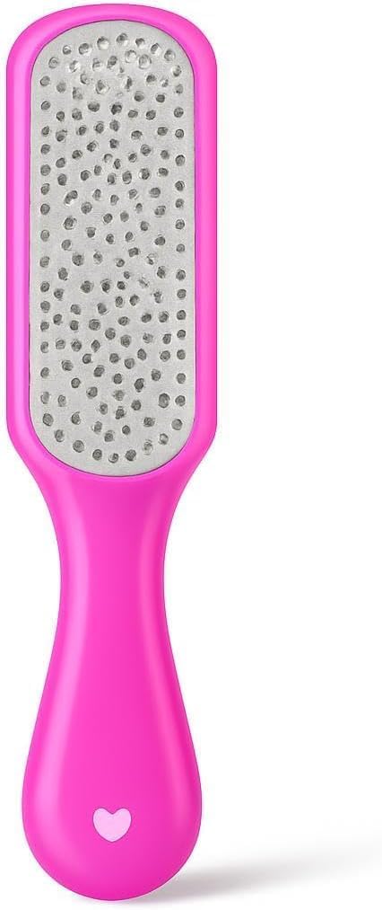 120 Pieces Pink Foot Files with Handle Pumice Stone Callus Remover Pedicure Foot Scrubber Exfoliator for Smooth Heels