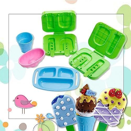 120 Pieces Non-Dry 5D Modeling Clay Dough In Popsicle - Educational Toys for Kids' Creative Play