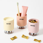 144 Pieces Ceramic Mouthwash Cup - Light Pink,s