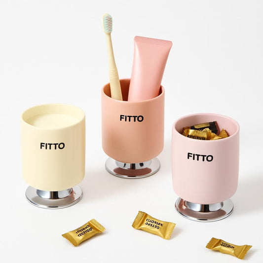 Ceramic Mouthwash Cup - Light Pink,