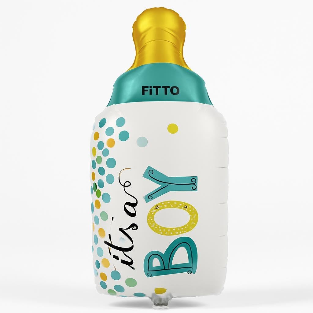 Foil Balloon Feeding Bottle Shape It's A Boy Blue for Baby