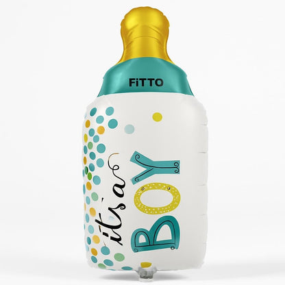 Foil Balloon Feeding Bottle Shape It's A Boy Blue for Baby