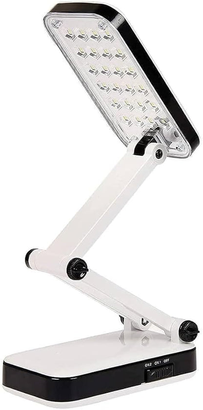 Rechargeable LED Table Lamp with 2 Adjustable Brightness Levels, USB-Powered, Portable Reading Light and Emergency Lamp