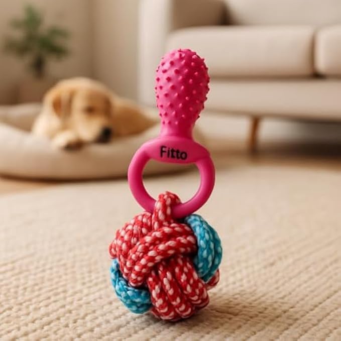 120 Pieces Pet Rope Toys with Ring Assorted Colors (17 x 8 cm - Dog Chew & Tug Toy for Puppies – Small & Medium Dogs – Cotton Dental Cleaning Fetch Toy)