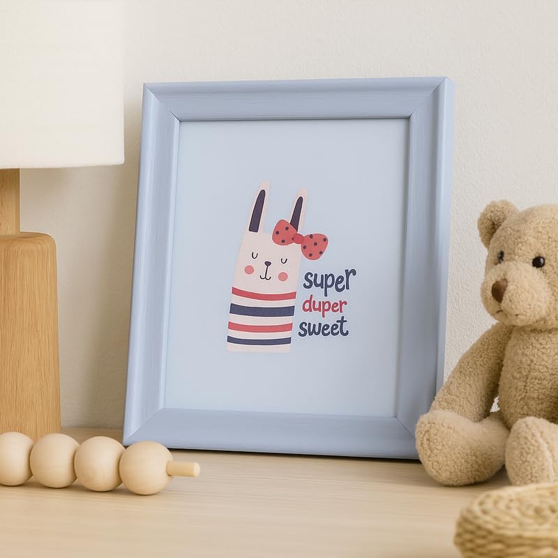 Wooden Photo Frame with Pink Border, 6x8 Inch Size, Decorative Picture Frame for Home and Office