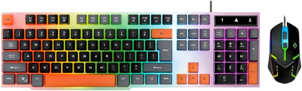 48 Pieces Optical English Gaming Keyboards with RGB Lighting
