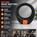 96 Pieces 4-Digit Combination Cable Locks (Resettable Flexible Anti-Theft Lock for Bicycles – Scooters and Everyday Gear – Black and Orange)
