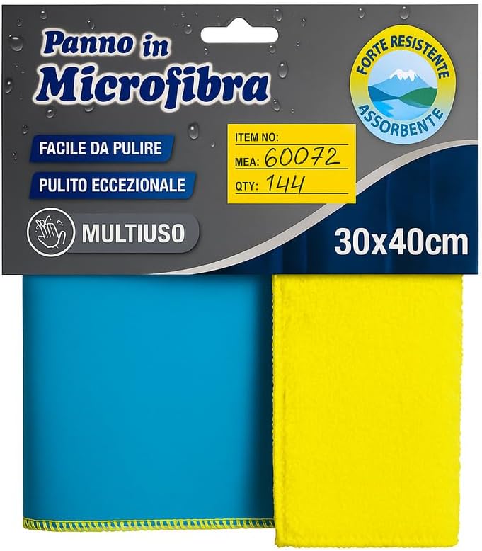 144 Pieces Microfiber Car Cleaning Cloths (30x40cm – Lint-Free – Streak-Free – Ultra Absorbent – Multipurpose Towel)