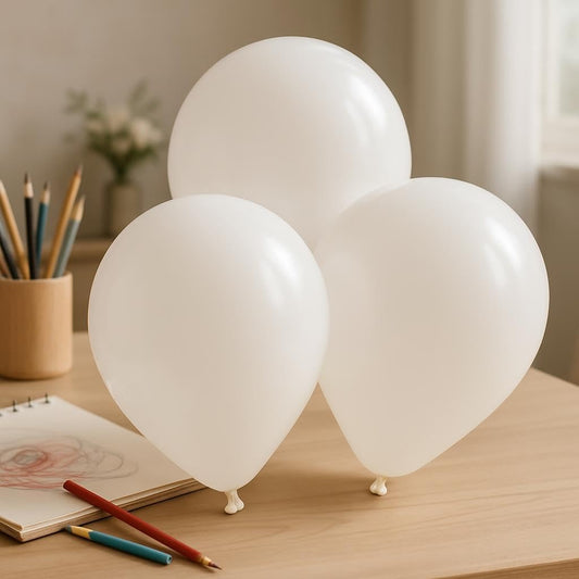 Latex Party Balloons 100 Pcs 12 Inch for Weddings, Birthdays & Events, Light White, Amazon.ae Event Decor