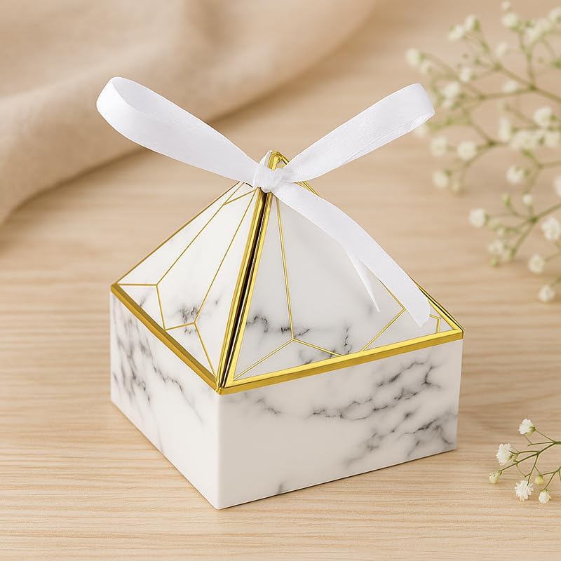 12 Pieces White Candy Gift Box 4.3x8.5x10cm for Sweets, Chocolates, Party Favors, Wedding, Birthday