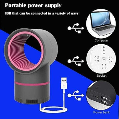 Non-Toxic Electronic Mosquito Killer Lamp – UV Light Fly Zapper with Powerful Cyclone, USB-Powered Insect Trap for Indoor and Outdoor Use, Safe for Bedrooms, Kitchens, Offices, and More