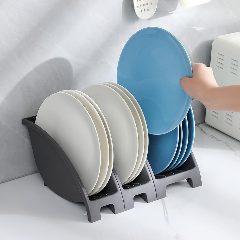 240 Pieces Bowl and Dish Storage Racks (Narrow Design – Gun Grey)