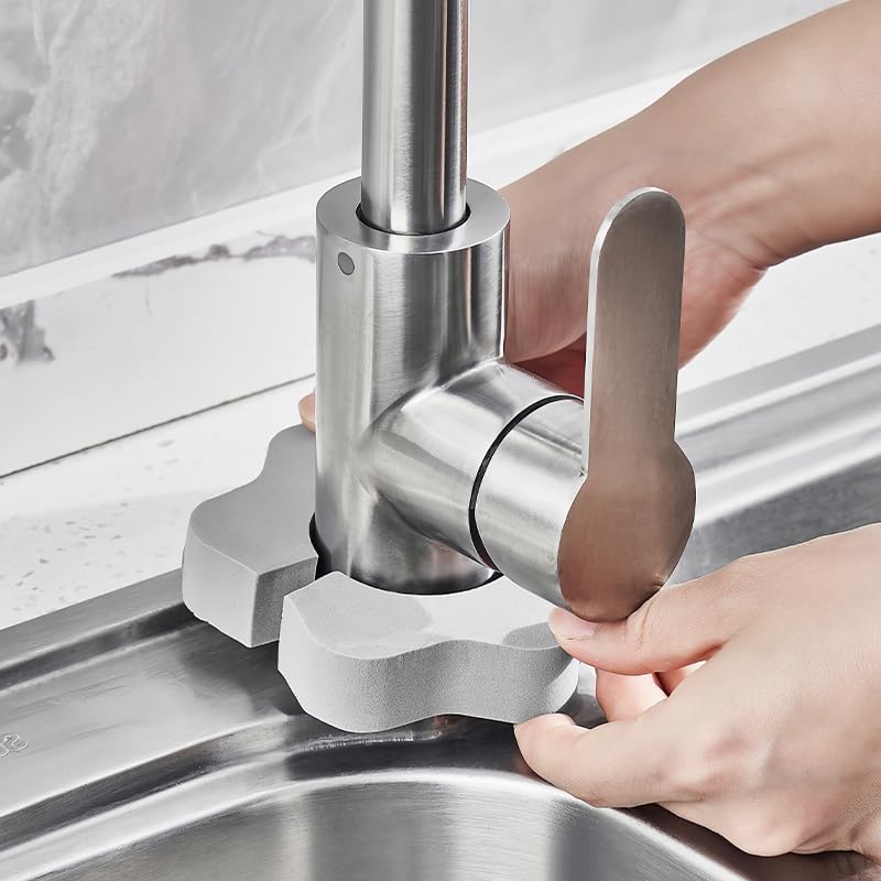 144 Pieces Flower Faucet Absorbent Sponge Set - Grey - 6 Pieces